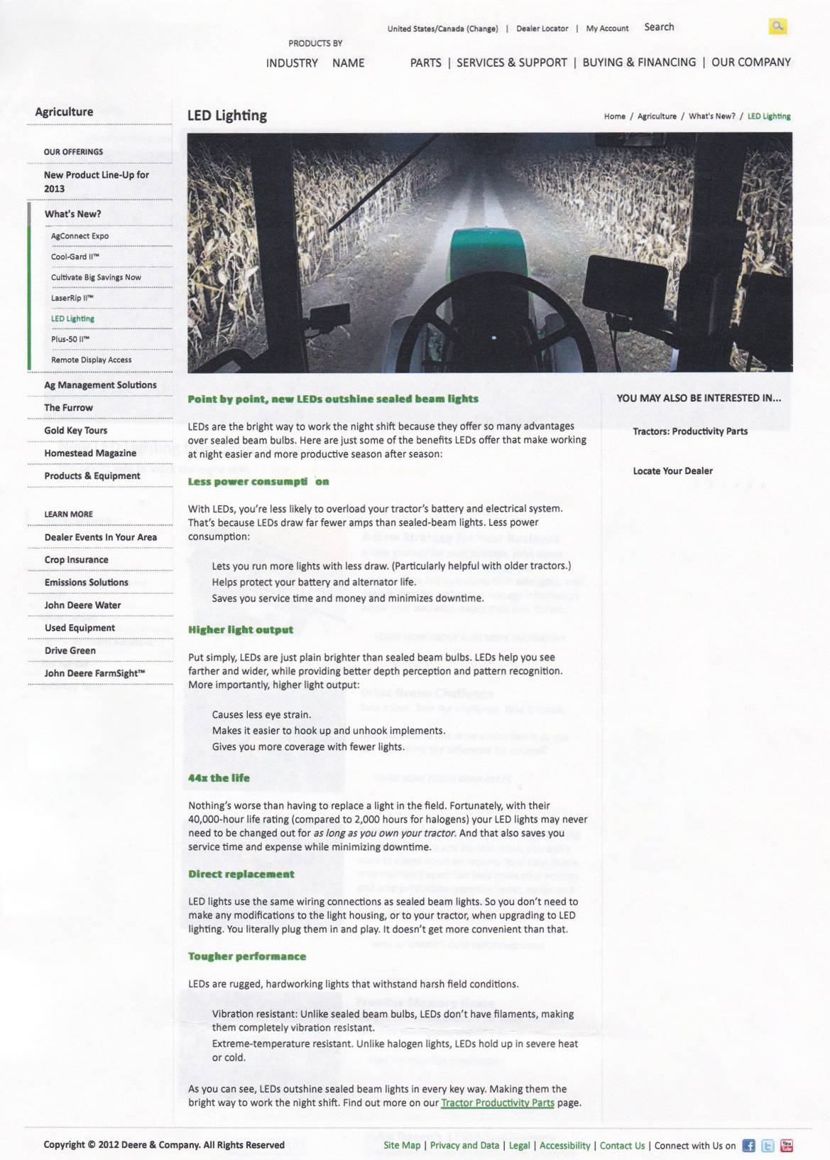 John Deere LED Lights Web Content Story