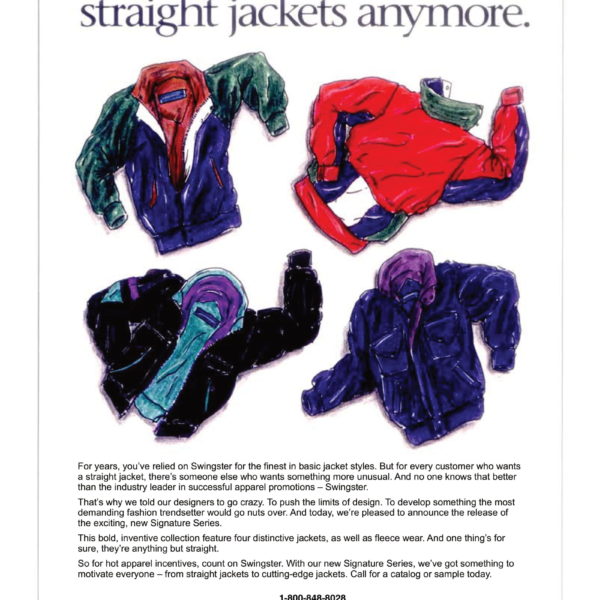 Swinster New Jacket Designs Print Ad