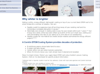 Conklin Commercial Roofing Systems Web Page
