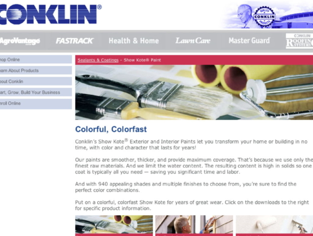 Conklin Painting & Coatings Web Page